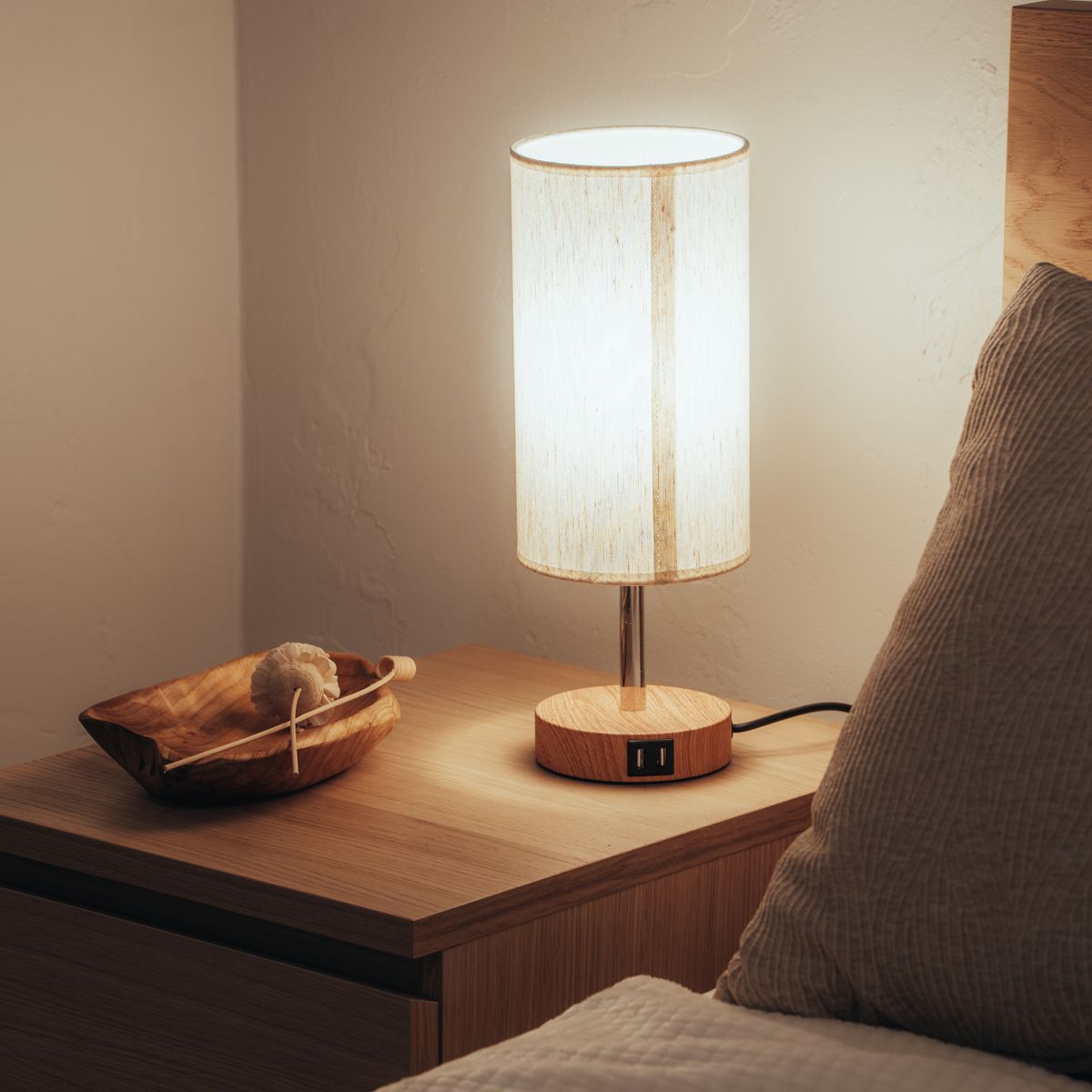 Linen Table Lamp — second view